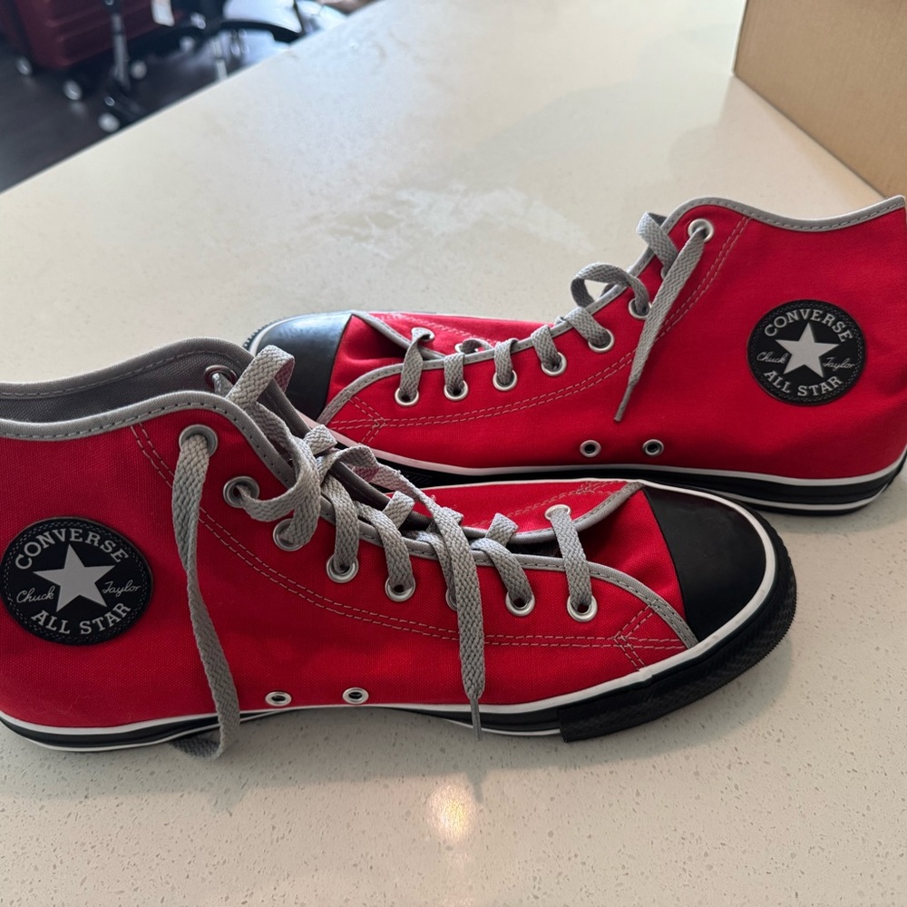 One-of-a-kind Converse Red High-Top Sneakers